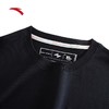 XY|安踏套头卫衣男冬季新款美式宽松简约黑色纯棉圆领上衣152431404 商品缩略图1