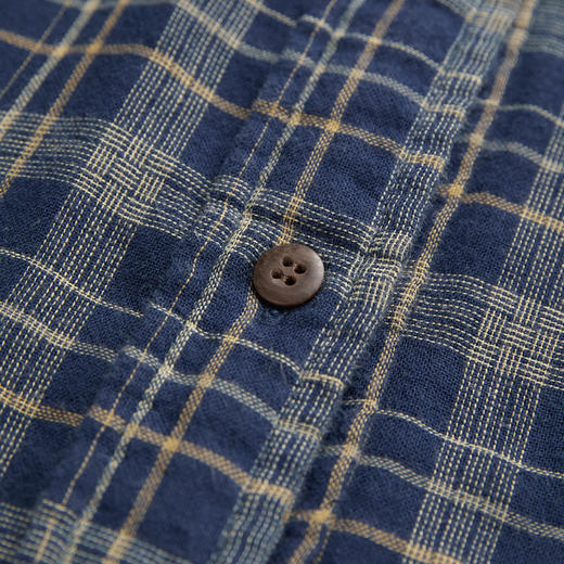 ROMI STUDIO双层纱色织格纹复古洗水腰带长袖连衣裙 RWCALY5365 商品图4