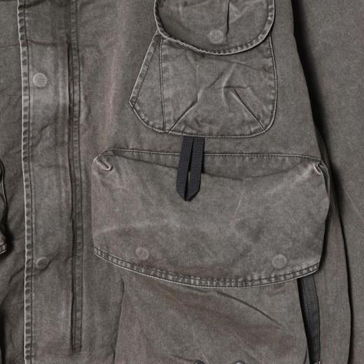 6225SDSA男士秋冬新款痞帅男装老钱风工装按扣拉链立领夹克复古百搭 商品图2