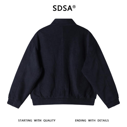 45316SDSA男士秋冬新款痞帅男装极简风纯色拉链立领夹克外套宽松开衫 商品图5