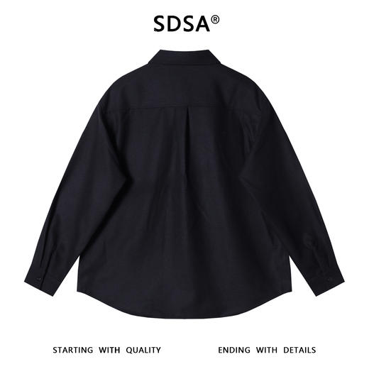 39607SDSA男士秋冬新款痞帅男装休闲口袋拼接翻领长袖衬衫百搭宽松衬衣 商品图5