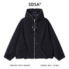 SDSA男士秋冬新款痞帅男装纯色抽绳拉链假两件夹克显瘦百搭外套 商品缩略图0