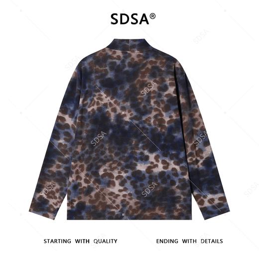 T4851SDSA男士秋冬新款痞帅男装潮牌扎染豹纹半高领长袖T恤百搭打底衫 商品图5