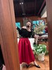 PIAN AI冷小姐# 红色大摆半裙 商品缩略图1