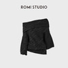 ROMI STUDIO“秘语”羊驼羊毛一字荡领毛织麻花气质上衣RWCAST4746 商品缩略图0