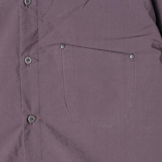 32005SDSA男士秋冬新款痞帅男装潮牌纯色铆钉口袋纽扣长袖翻领衬衫百搭 商品图4