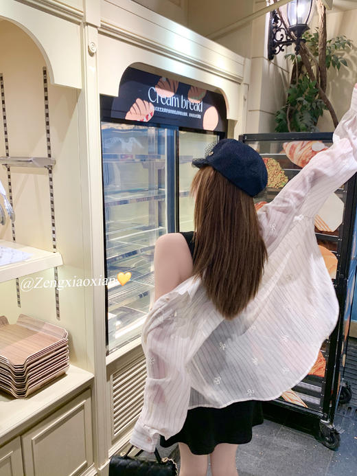 <曾小咸推荐>4.7现货秒杀！微信超特价！韩系条纹蝴蝶结绣花衬衫 日常189.99 立减100 秒杀89.99！ 商品图9