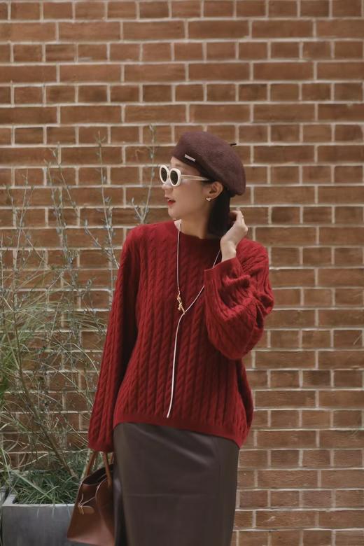 Tote*me拧花100%山羊绒老钱毛衣 商品图8