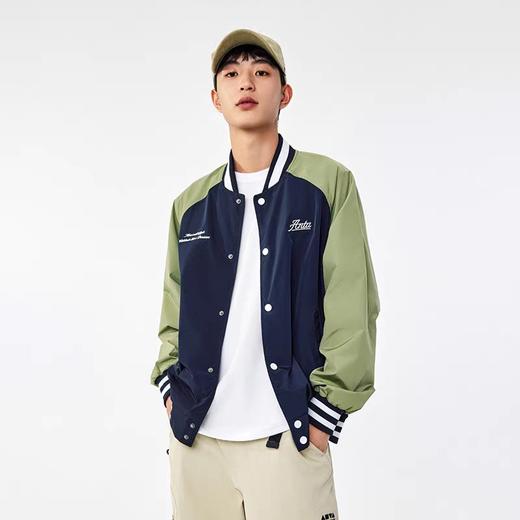 XY/安踏外套男女同款复古单夹克学院风运动户外宽松棒球服 152438607—2  深夜蓝色 商品图1