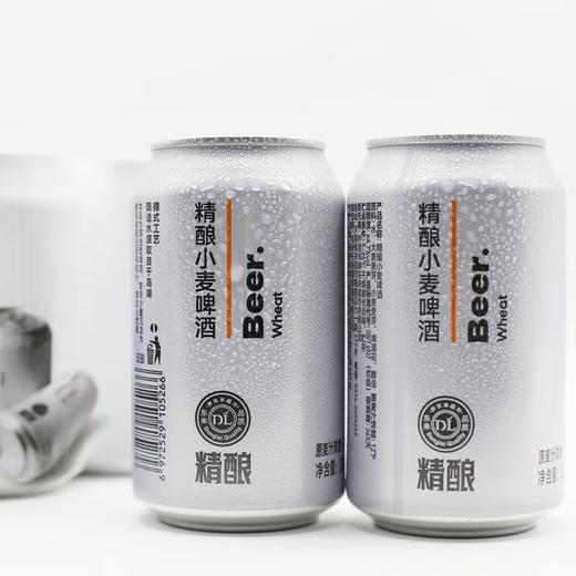 胖东来啤酒-12°P精酿原浆小麦啤酒330mL*6罐 商品图0
