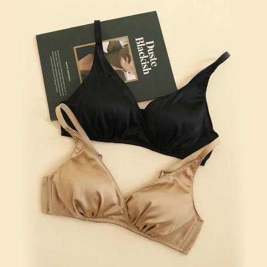 【拍一发二】钱皇 72预售【真丝光面】缎面桑蚕丝无钢圈无痕文胸 商品图3