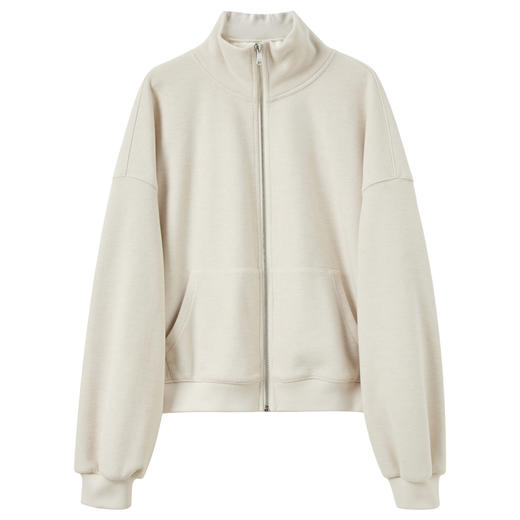 三彩2025冬季新款加绒拉链衫博主卫衣复合奥粒绒外套开衫休闲风S 商品图4