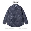 SDSA男士秋冬新款痞帅男装韩式扎染口袋翻领长袖衬衫百搭宽松衬衣 商品缩略图0