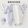 【国风慕山紫水墨画！A类120G纯棉无荧光】婴儿爬服保暖夹棉冬款宝宝哈衣婴儿连体衣加厚冬季宝宝衣服。hb 商品缩略图1