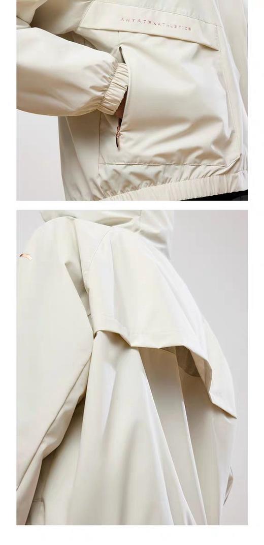 XY/安踏梭织运动外套女士休闲百搭防风连帽上衣162437613N--2凯旋灰色 商品图3