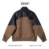 2293SDSA男士秋冬新款痞帅男装美式撞色拼皮立领夹克棉服百搭时尚外套 商品缩略图5