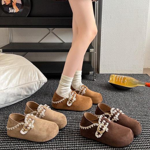 【YW】无忧购复古法式厚底全包勃肯鞋女新款秋季百搭增高单鞋8278（截单后3-5天发货） 商品图3