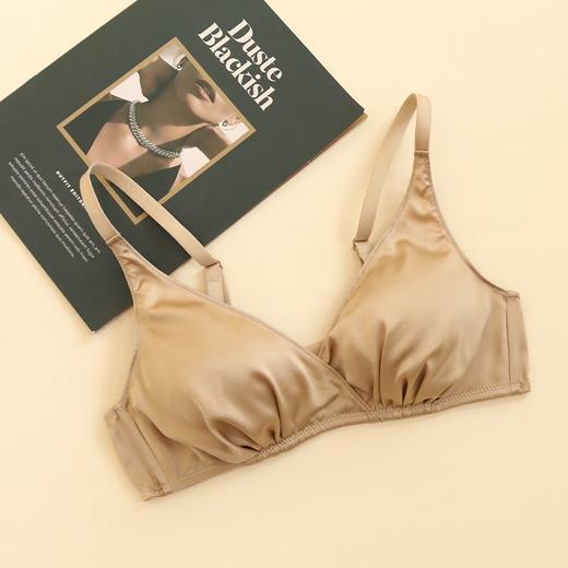 【拍一发二】钱皇 72预售【真丝光面】缎面桑蚕丝无钢圈无痕文胸 商品图4