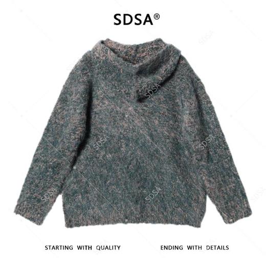 MY246SDSA男士秋冬新款痞帅男装美式撞色纽扣连帽针织衫毛衣百搭时尚 商品图5