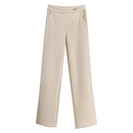 QYM K560-Y毛呢阔腿裤厚款直筒垂感休闲裤 商品图4