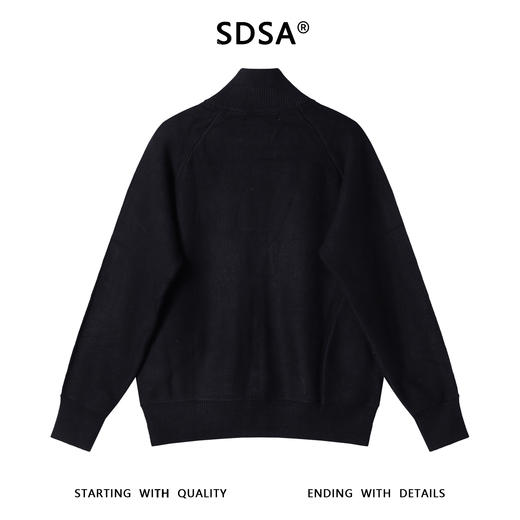 9975SDSA男士秋冬新款痞帅男装韩版纯色拉链口袋立领拉链毛衣外套百搭 商品图5