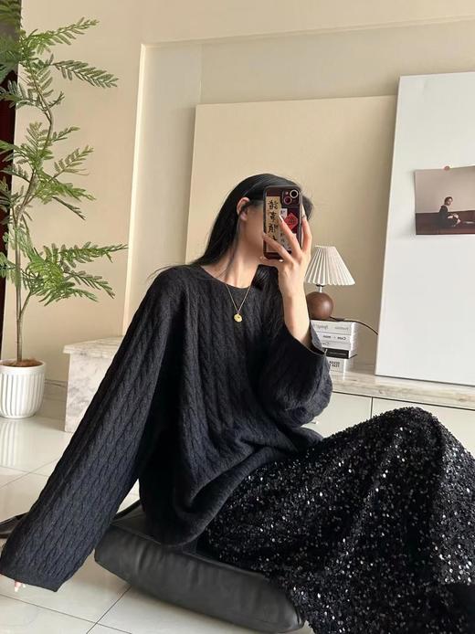 Tote*me拧花100%山羊绒老钱毛衣 商品图12