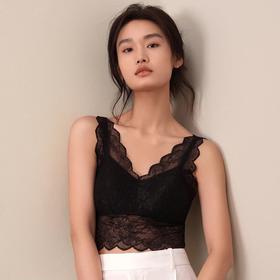 【拍一发二】钱皇 【72h预售】宽肩带精美蕾丝边V领性感舒适满杯文胸内衣