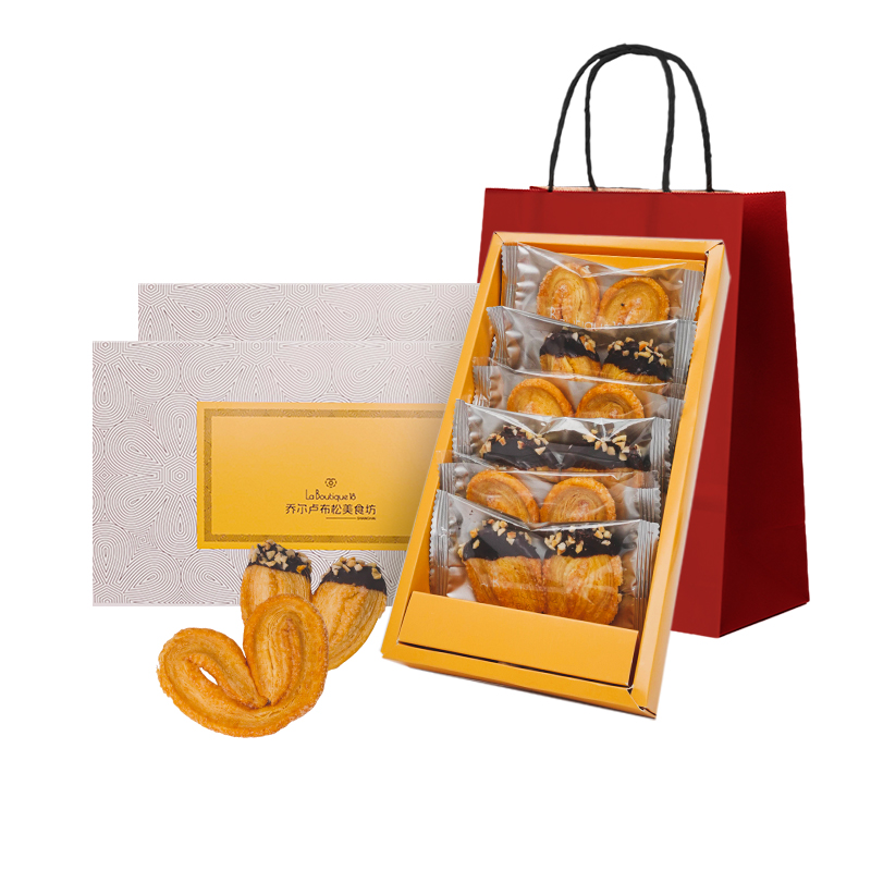 【女神节】【发出后不支持拦截退货】节日礼盒 乔尔卢布松 黄油巧克力蝴蝶酥 75g/75g*2