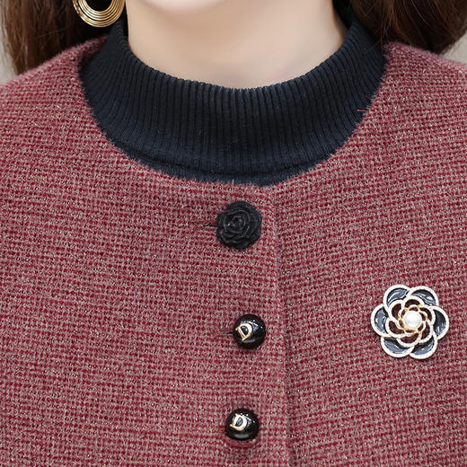 QYM L2542-Y洋气小香风外套时尚拼结休闲上衣 商品图3