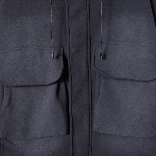 SDSA男士秋冬新款痞帅男装韩版磨白拼接松紧连帽夹克百搭时尚外套 商品图3