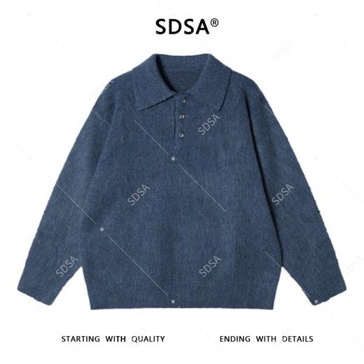 9932SDSA秋冬新款痞帅男装韩版简约净版翻领POLO毛衣百搭时尚针织衫 商品图1