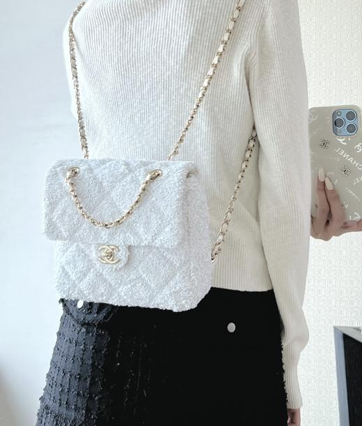 香奈儿 25B 秋冬 闪亮片𝗆𝗂𝗇𝗂背包白色（LZ） 商品图6