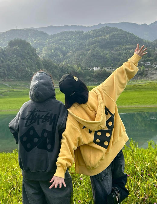 STUSSY骰子三色拉链连帽卫衣 商品图5