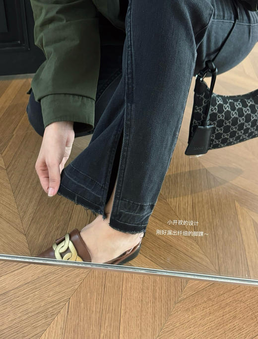 moc*o 做旧水洗开叉牛仔裤 商品图2