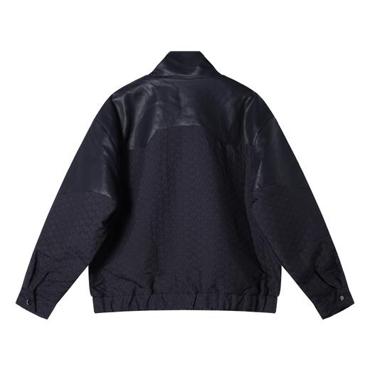 SDSA男士秋冬新款痞帅男装美式撞色拼皮立领夹克棉服百搭时尚外套 商品图4