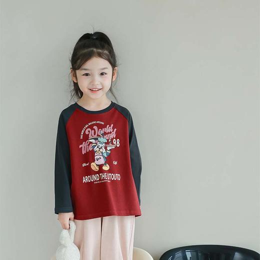 【59.9元3件】贝叮熊索罗娜纯棉插肩款长袖打底衫 商品图2