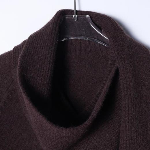 363SDSA秋冬新款痞帅男装美式复古可拆卸围巾V领毛衣百搭时尚针织衫 商品图1