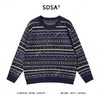 23773SDSA男士秋冬新款痞帅男装日系趣味条纹圆领毛衣撞色百搭套头上衣 商品缩略图1