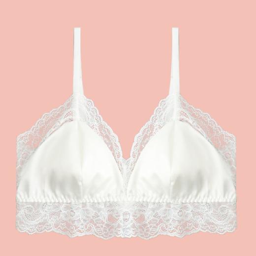 【拍一发二】钱皇 【72h预售】法式薄款性感三角杯桑蚕丝无钢圈美背内衣 商品图2