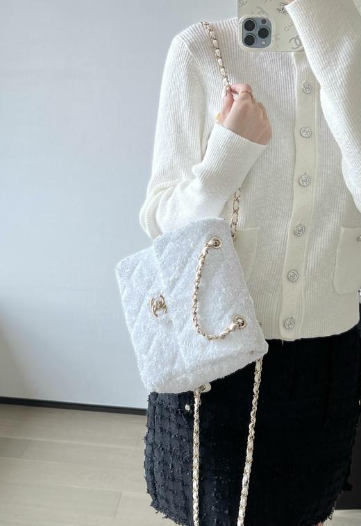 香奈儿 25B 秋冬 闪亮片𝗆𝗂𝗇𝗂背包白色（LZ） 商品图2