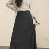 QYM  M269-Y羊毛呢A字裙高腰厚款半身裙遮肚裙 商品缩略图3
