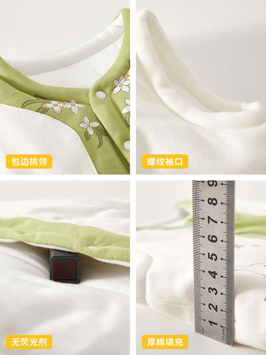 【A类新疆纯棉加厚马甲！无荧光保暖更透气】婴儿保暖马甲秋冬季宝宝120g夹棉背心坎肩马夹新生儿纯棉护肚上衣。hb 商品图3