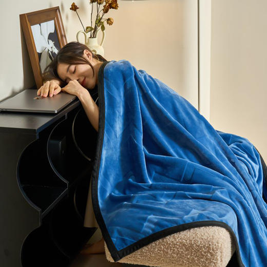 【清仓60元/条】轻奢高品质秋冬400克全消光一体双面牛奶绒提花毛毯【不支持退换货】 商品图1