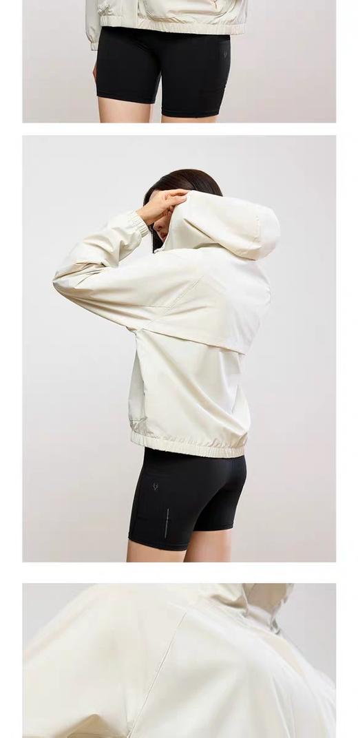 XY/安踏梭织运动外套女士休闲百搭防风连帽上衣162437613N--2凯旋灰色 商品图1