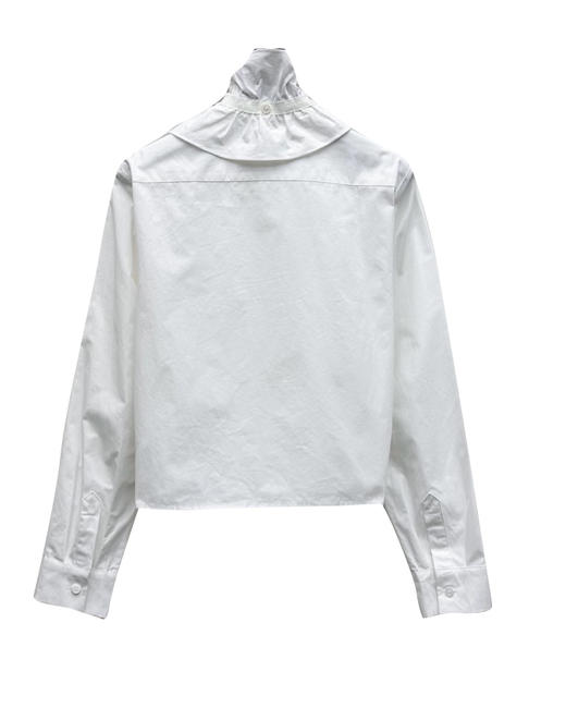 女款可拆卸花边长袖衬衫010 商品图1