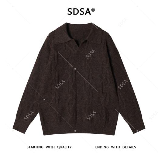 9938SDSA男士秋冬新款痞帅男装港风复古麻花编织海鸥领毛衣休闲百搭 商品图1