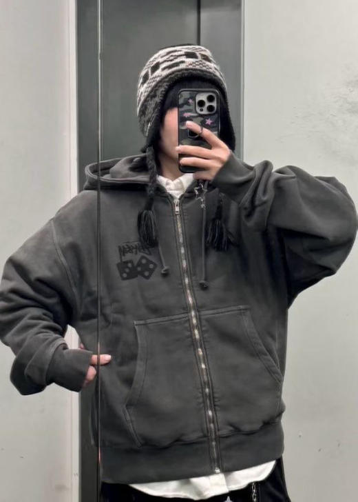 STUSSY骰子三色拉链连帽卫衣 商品图3