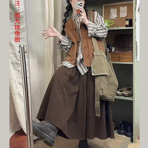 裁缝学苑AQ551森系马甲复古半身裙衬衫套装纸样女装三件套版型图纸 商品图2