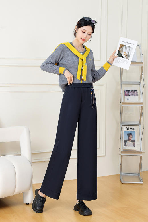 复合加厚九分直筒裤 商品图2