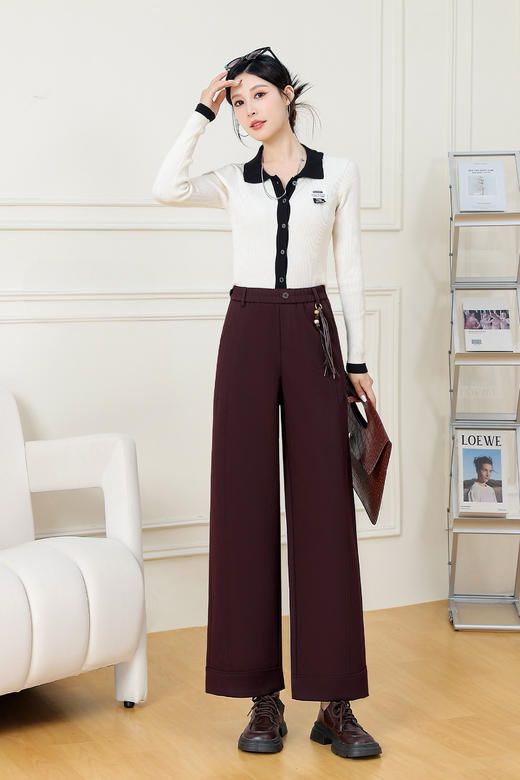 复合加厚九分直筒裤 商品图0